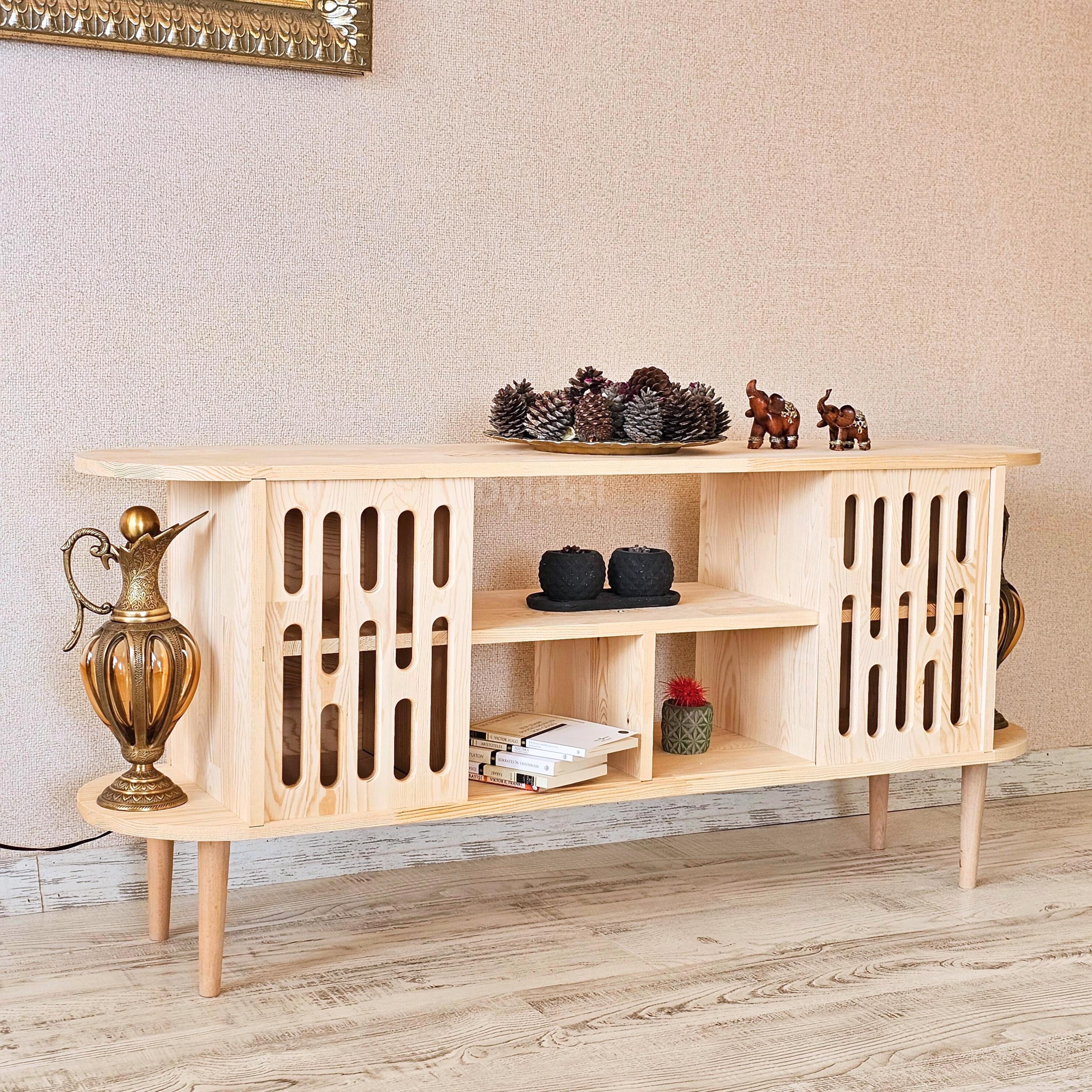 Buy Handcrafted Wood TV Stand: Mid-century Modern Media Console