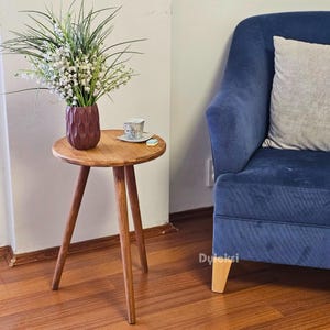 Wooden Coffee Table | Stool | Versatile Side Table | Round Nightstand | End Table | Solid Wood Coffee Table | Minimalist Plant Stand |