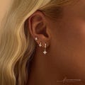 Dainty Flower Huggie Hoop Earrings Set, Floral Huggie Earrings, CZ Flower Hoop Set, Minimalist Bridesmaid Gift for Her,Birthday Gift for Mom product logo