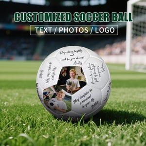 Custom Photos Football, Football with Texts, Coaches Gifts, Soccer Team Gifts, Custom Gifts for Friends, Unique Gifts for Boyfriend