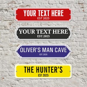 Personalized Metal Street Sign, Custom Vintage Railway Street Decor, Outdoor Bar Sign Plaque, Unique Urban Wall Art, Customizable Sign Gift.