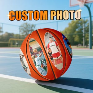 Custom Basketball with Photo, Team Basketball Gifts, Basketball Gifts for Fans, Coaches Gifts, Personalized Gifts, Birthday Gifts for Kids