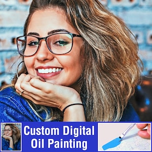 Custom Portrait Painting from Photo, Personalized Hand-Painted Canvas Portrait, Unique Gift for Couples, Weddings, Engagements, Lover.