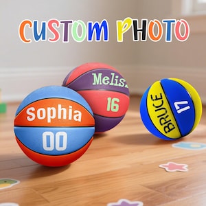 Custom Name and Number Basketball, Personalized Team Basketball, Gifts for Basketball Fans, Coach Gifts, Gifts for Kids Friends
