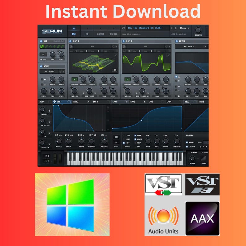 Xfer Records Serum Synth VST AU Plugin for Windows Pc Instant Digital