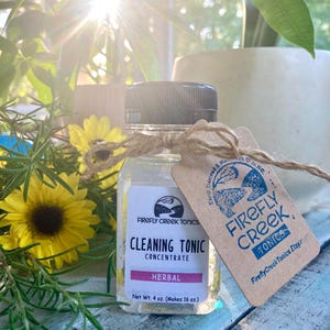 Natural All-Purpose Cleaning Tonic Spray | Herbal | Kitchen Bath Organic Multi-Purpose | Concentrate 16oz 32oz Lavender Tea Chemical Free