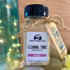 Natural All-Purpose Cleaning Tonic Spray | Herbal | Kitchen Bath Organic Multi-Purpose | Concentrate 16oz 32oz Lavender Tea Chemical Free