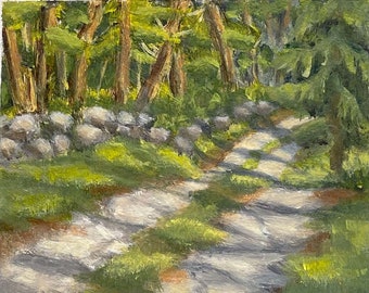 Old Ledge Road in Summer, Fine Art Print of my Plein Air Painting