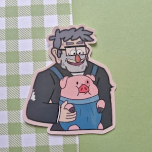 Pig-Grunkle | Gravity Falls Inspired Vinyl Sticker (water-resistant)