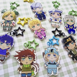 JoJo’s Strange Journey Acylic Keychain | Plus Matching Sticker