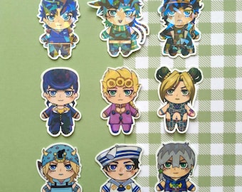 Jojos Strange Journey | Vinyl Glitter Sticker Pack 9 Stickers (water-resistant)