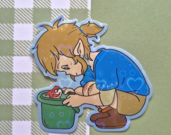 Legend Of Zelda Inspired Ponyo Glitter / Heart Sticker