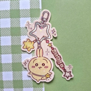 Usagi Charm/ Keychain Glitter Sticker | Chiikawa