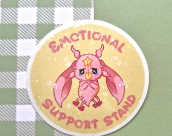 Emotional Support Stand | Jojos Strange Journey Glitter Sticker