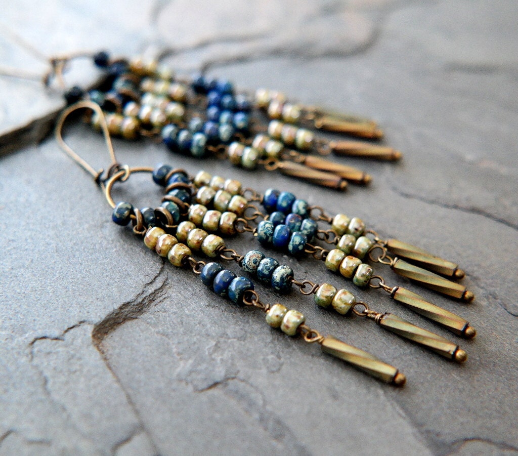 Gypsy Style Earrings/ Bohemian Jewelry/ Hippie Chic Boho Etsy