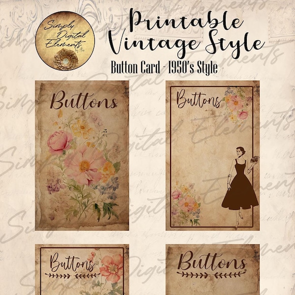 Vintage Button Art - Etsy