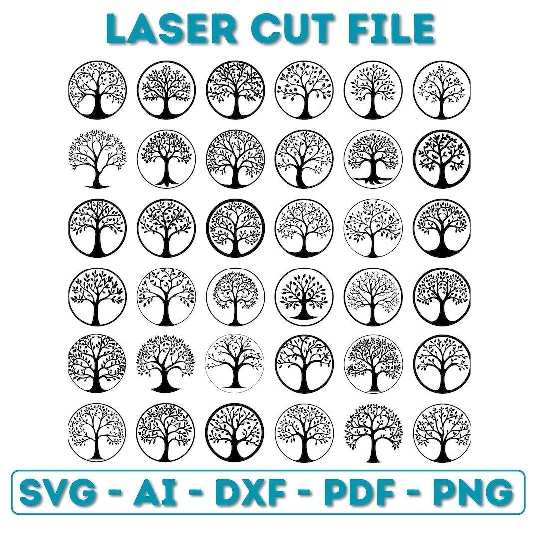 Tree of Life Laser Cut File | 36x SVG Bundle (commercial License) - Etsy
