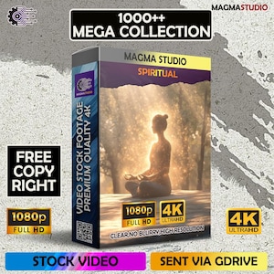 1100++(4K) Spiritual Stock Footage | Meditation, Mindfulness, Healing Energy Video