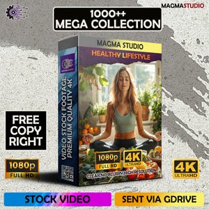 1000++(4K) 4K Healthy Lifestyle Stock Footage | Fitness, Wellness, Fresh Food & Active Living Video