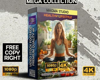 1000++(4K) Metraje de archivo de estilo de vida saludable en 4K / Vídeo sobre fitness, bienestar, alimentos frescos y vida activa