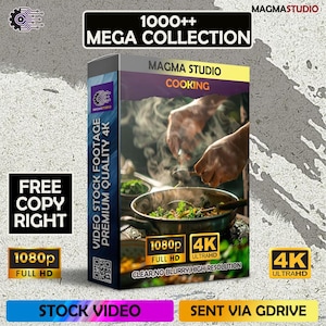 1000++(4K) COOKING Stock Footage - Editing Stock - Video Stock Footage ULTRA Hd