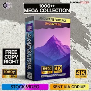 1000++(4K) Mountain Stock Footage | Scenic Nature Landscape, Hiking, Travel Video