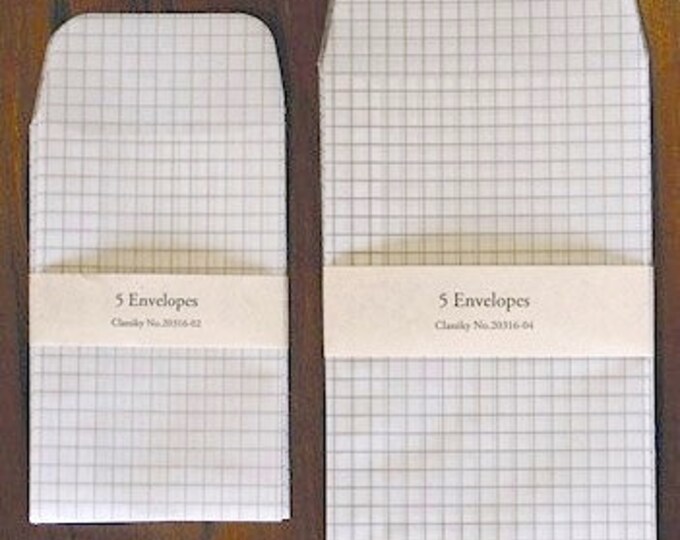 Tracing Paper Envelopes Set of 5 grid Etsy