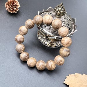 Pulseira Natural Nha Trang Vietnam Agarwood 100% Wild Forest Genuine VIP Oud | Presentes Especiais | 14 mm - OUDGOVT24