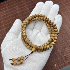 Pulseira Vietnam Khanh Hoa Agarwood com contas de 6 mm - 100% Agarwood da floresta pura - 108 contas (número auspicioso) - Aroma doce OUDGOVC12