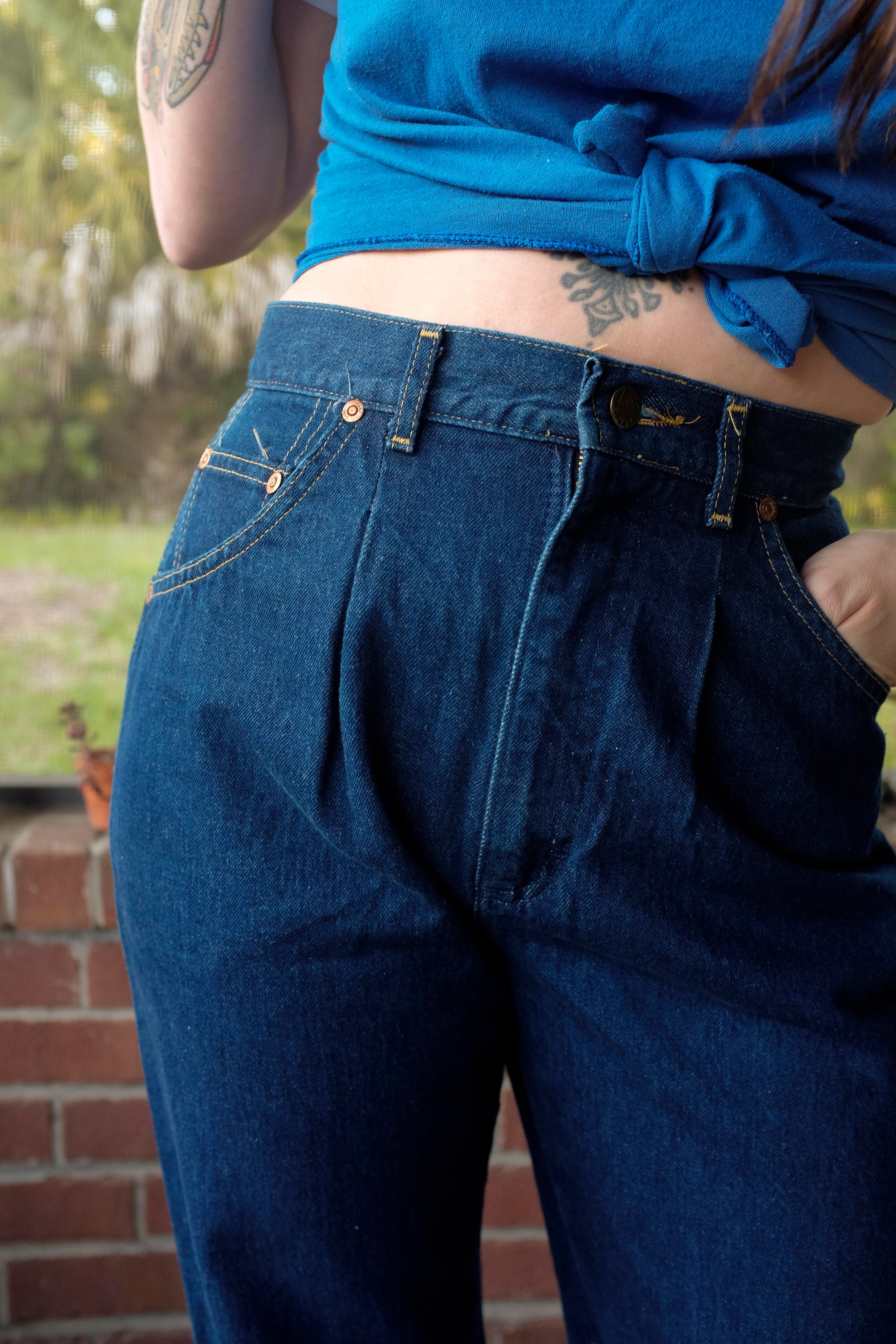 Vintage Lee Riders 27 Waist Dark Wash Tapered Leg Denim 80's 90's Lee ...