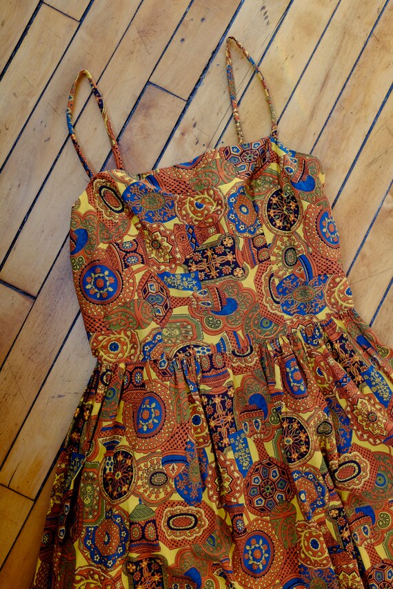 50s Golden Hour Bandana Dress/MEDIUM