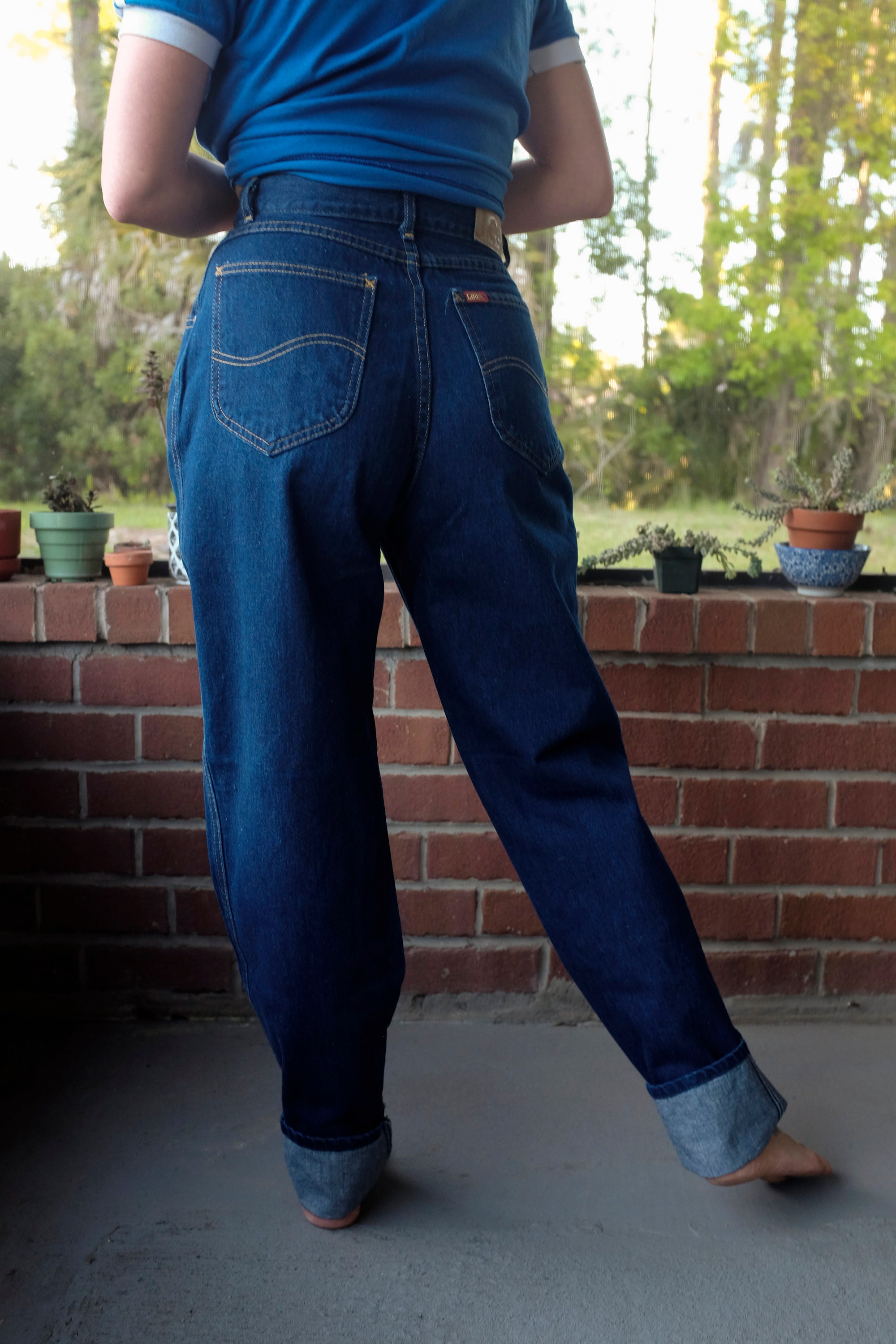 Vintage Lee Riders 27 Waist Dark Wash Tapered Leg Denim 80's 90's Lee ...