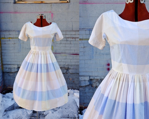 Pleasantly Pastel 50's L'Aiglon Dress-Small-Medium