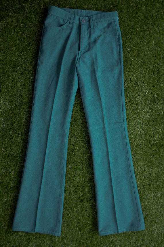 Vintage Woven Flared 70's Pants Tall 70's Bellbot… - image 10