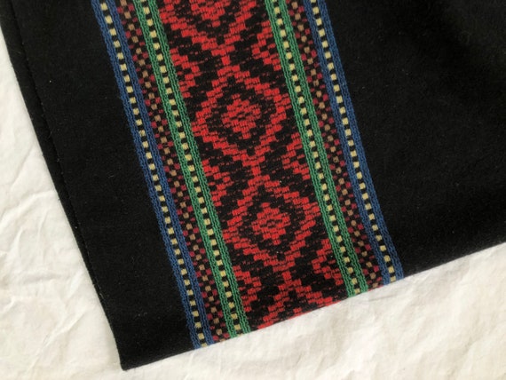 Vintage 70's Guatemalan Woven Wool Embroidered Be… - image 8