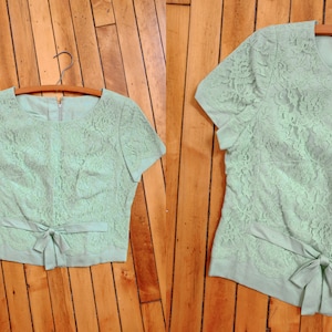 Linen & Lace Crop Top-Lrg