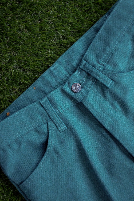 Vintage Woven Flared 70's Pants Tall 70's Bellbot… - image 3