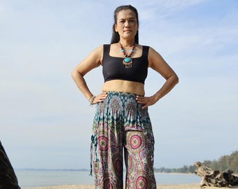Mandala Harem Pants: Women's Boho Yoga Aladdin Pants