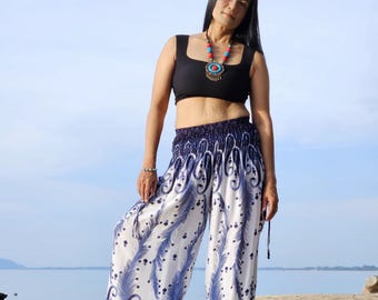 Floral Harem Pants: Women's Boho Hippie Aladdin Style
