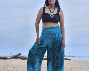 Chakra Mandala Harem Pants: Women's Boho Yoga Aladdin Pants