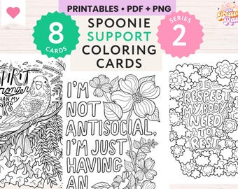 Chronic illness affirmations | Invisible illness support | Art therapy for chronic illness | autoimmune illness gift  | hashimoto's cards
