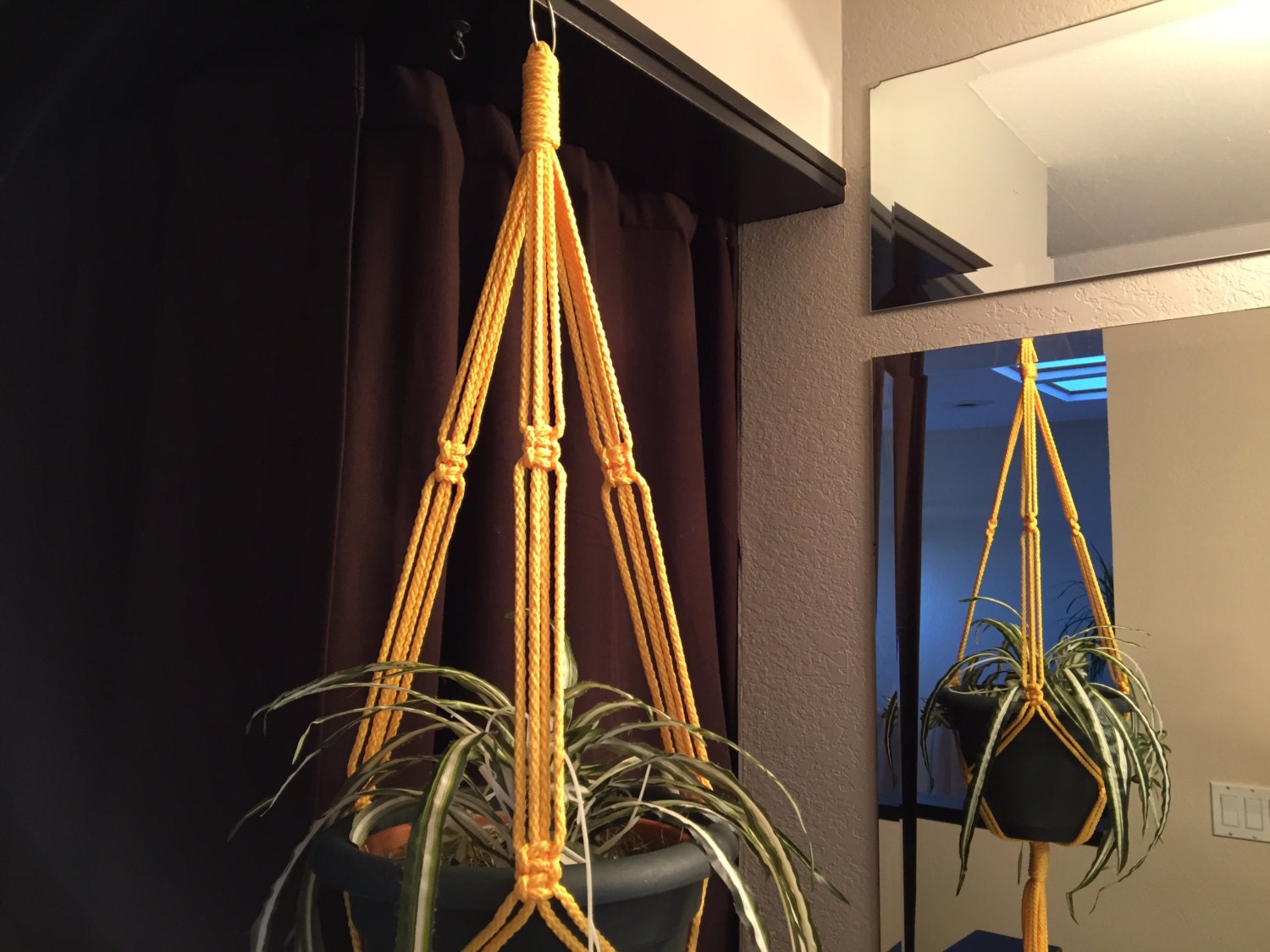 Short 35 Macrame Plant Hanger Made in USA Sunshine Etsy