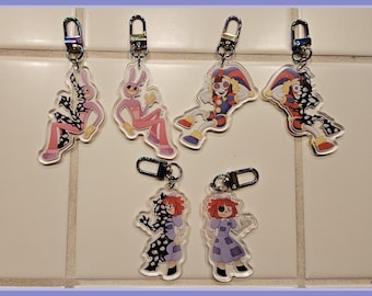 Digital Circus Acrylic Keychain | Double Sided Abstraction