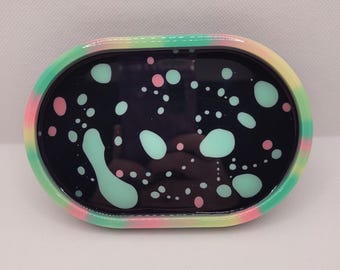 Colorful resin tray, resin catchall tray, vanity tray