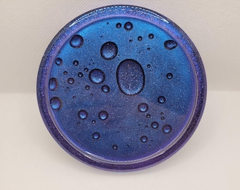 Resin coaster, water drop coaster, raindrop coaster, handmade coasters, individual coasters, coasters, cute coasters, blue coasters
