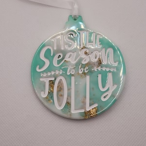 Resin Christmas ornaments, imperfect