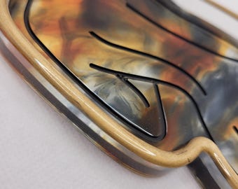 Tortoise shell, resin art, resin tray, resin goddess, body positivity, female body art, curvy girl art, female form art, small trays, resin