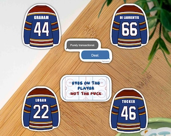 Hockey Romance Stickers Deal Text Message Eyes on the Player Sticker Briar U Home Jerseys Sports Romance Gift