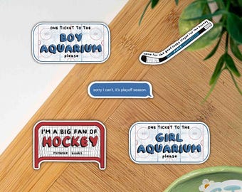 Pegatinas románticas de hockey, divertidas pegatinas de libros de romance deportivo para botellas de agua