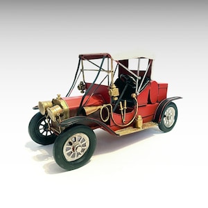 Réplica de modelo de coche antiguo de metal, juguete de estilo vintage, modelo de coche clásico, modelo a escala Oldtimer, regalo de inauguración de la casa para él, modelo de escritorio, decoración del hogar.